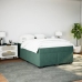 Cama box spring con colchón terciopelo verde oscuro 160x200 cm