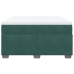 Cama box spring con colchón terciopelo verde oscuro 160x200 cm