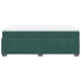 Cama box spring con colchón terciopelo verde oscuro 160x200 cm