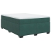 Cama box spring con colchón terciopelo verde oscuro 160x200 cm