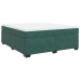 Cama box spring con colchón terciopelo verde oscuro 180x200 cm