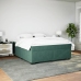 Cama box spring con colchón terciopelo verde oscuro 180x200 cm