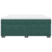 Cama box spring con colchón terciopelo verde oscuro 180x200 cm