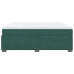 Cama box spring con colchón terciopelo verde oscuro 180x200 cm