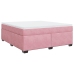 Cama box spring con colchón terciopelo rosa 180x200 cm