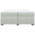 Cama box spring con colchón terciopelo gris claro 200x200 cm
