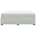 Cama box spring con colchón terciopelo gris claro 200x200 cm
