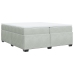 Cama box spring con colchón terciopelo gris claro 200x200 cm