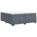 Cama box spring con colchón terciopelo gris oscuro 200x200 cm