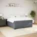 Cama box spring con colchón terciopelo gris oscuro 200x200 cm