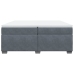 Cama box spring con colchón terciopelo gris oscuro 200x200 cm