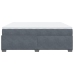 Cama box spring con colchón terciopelo gris oscuro 200x200 cm