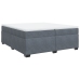 Cama box spring con colchón terciopelo gris oscuro 200x200 cm