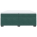 Cama box spring con colchón terciopelo verde oscuro 200x200 cm