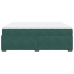 Cama box spring con colchón terciopelo verde oscuro 200x200 cm