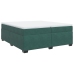 Cama box spring con colchón terciopelo verde oscuro 200x200 cm