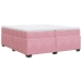 Cama box spring con colchón terciopelo rosa 200x200 cm