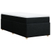 Cama box spring con colchón tela negro 80x200 cm