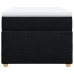 Cama box spring con colchón tela negro 80x200 cm