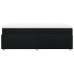 Cama box spring con colchón tela negro 80x200 cm