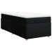 Cama box spring con colchón tela negro 80x200 cm