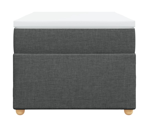 Cama box spring con colchón tela gris oscuro 90x190 cm