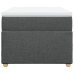 Cama box spring con colchón tela gris oscuro 90x190 cm