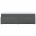 Cama box spring con colchón tela gris oscuro 90x190 cm
