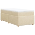 Cama box spring con colchón tela color crema 90x190 cm