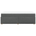 Cama box spring con colchón tela gris oscuro 90x200 cm