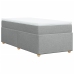 Cama box spring con colchón tela gris claro 100x200 cm