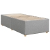 Cama box spring con colchón tela gris claro 100x200 cm