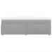 Cama box spring con colchón tela gris claro 100x200 cm