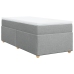 Cama box spring con colchón tela gris claro 100x200 cm