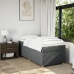 Cama box spring con colchón tela gris oscuro 100x200 cm