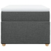 Cama box spring con colchón tela gris oscuro 100x200 cm