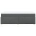Cama box spring con colchón tela gris oscuro 100x200 cm