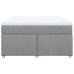 Cama box spring con colchón tela gris claro 140x190 cm