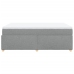 Cama box spring con colchón tela gris claro 140x190 cm