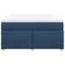 Cama box spring con colchón tela azul 140x190 cm