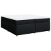 Cama box spring con colchón tela negro 200x200 cm
