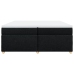Cama box spring con colchón tela negro 200x200 cm