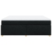 Cama box spring con colchón tela negro 200x200 cm