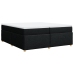 Cama box spring con colchón tela negro 200x200 cm