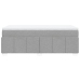Cama box spring con colchón tela gris claro 90x190 cm