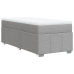 Cama box spring con colchón tela gris claro 90x190 cm