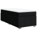 Cama box spring con colchón tela negro 90x190 cm