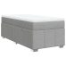 Cama box spring con colchón tela gris claro 100x200 cm