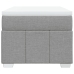 Cama box spring con colchón tela gris claro 100x200 cm
