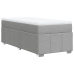 Cama box spring con colchón tela gris claro 100x200 cm